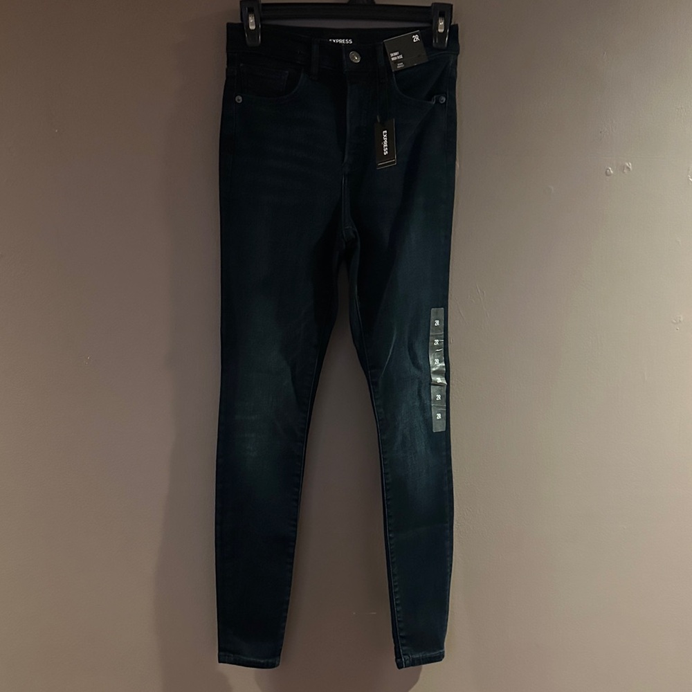 Express New Women's Dark Skinny Jeans